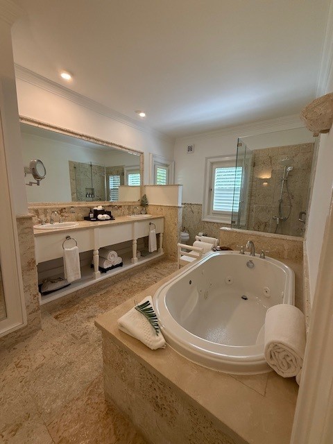 Bathroom in a suite at Tortuga Bay in Punta Cana